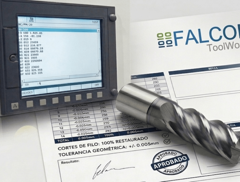 Control de calidad e inspección de fresa de carburo para mecanizado CNC con medición de precisión industrial