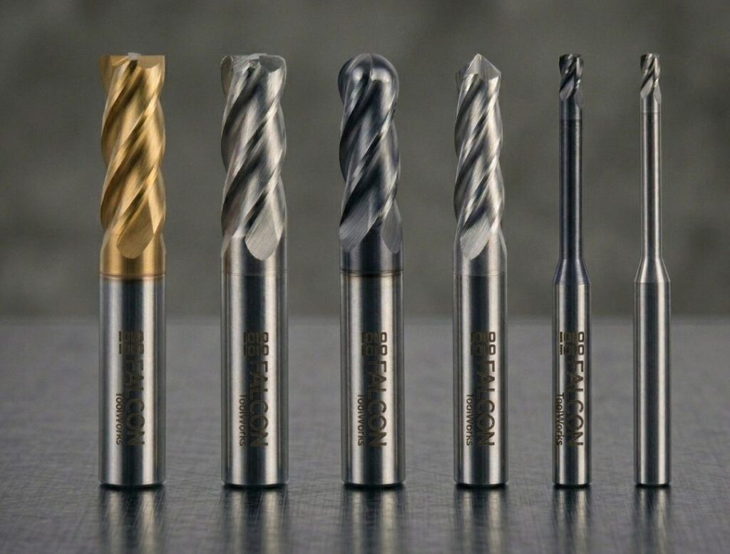 Fresas de extremo de carburo sólido con distintos recubrimientos para mecanizado CNC de metales difíciles